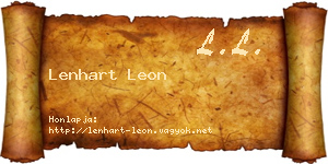 Lenhart Leon névjegykártya
